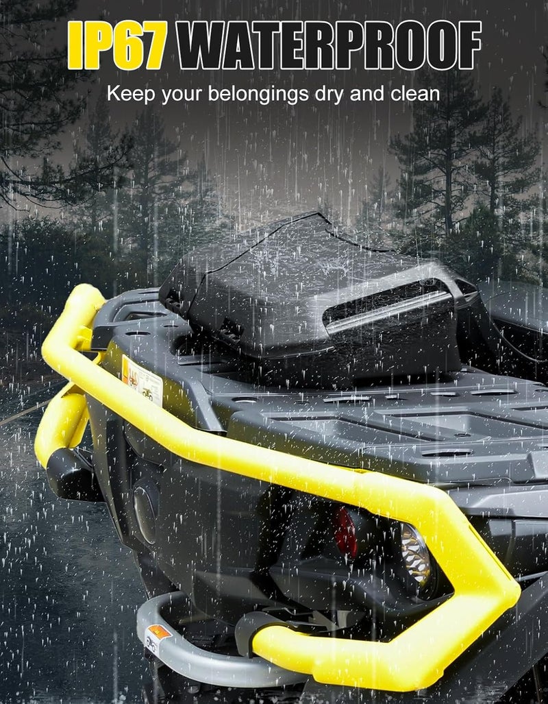 XATVXUTV Removable Cargo Storage Box for Can Am Outlander, 2 GAL(7.5L) Front Rear Storage Bin Waterproof Back Seat Rack Box for Can-Am Outlander L MAX 6X6 Accessories, ATV Replace OEM #708200408 - Image 4